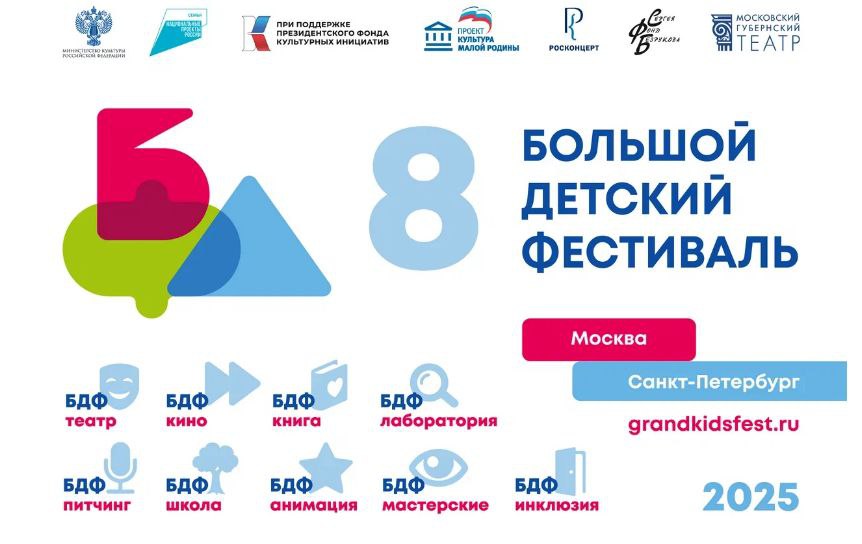 С 28 сентября по 14 ноября 2025 года в Москве и Санкт-Петербурге развернется Большой детский фестиваль